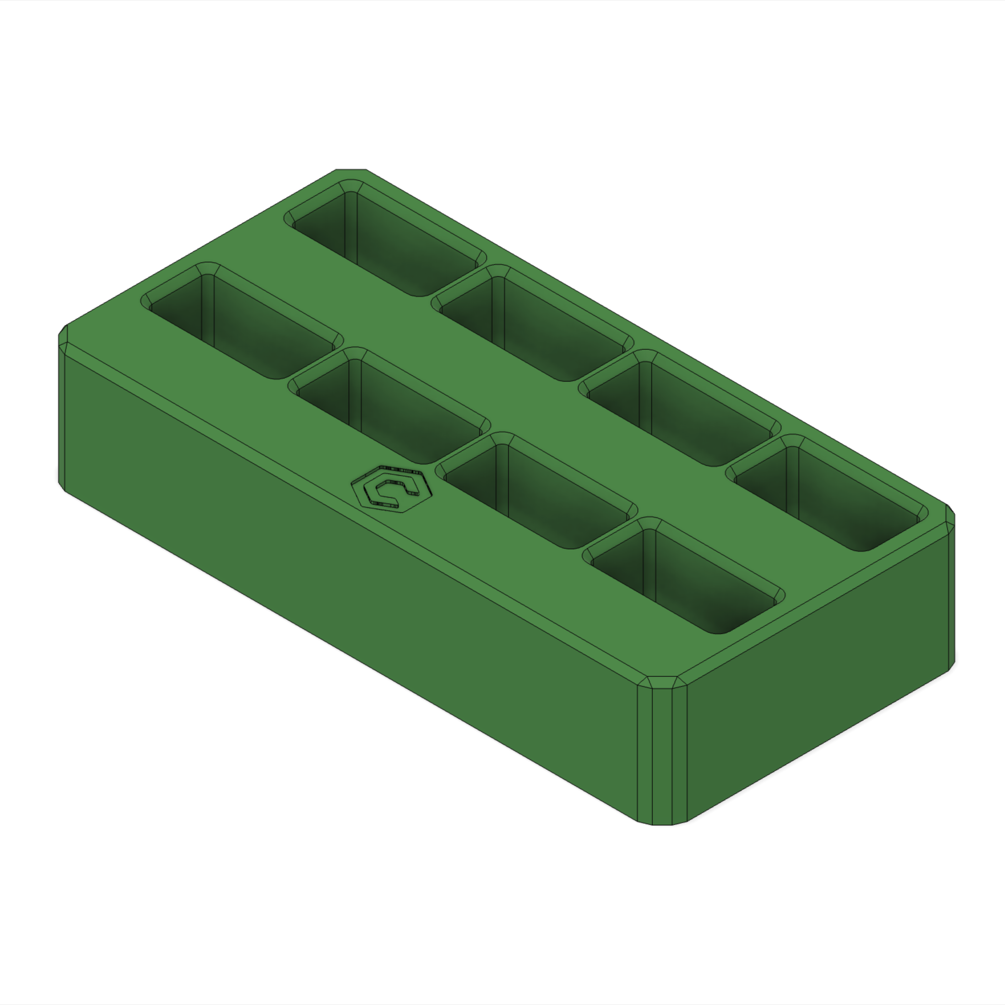 Render of Aluminium Gator Tooth Caddy