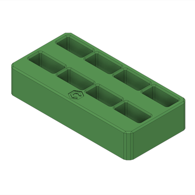 Render of Aluminium Gator Tooth Caddy