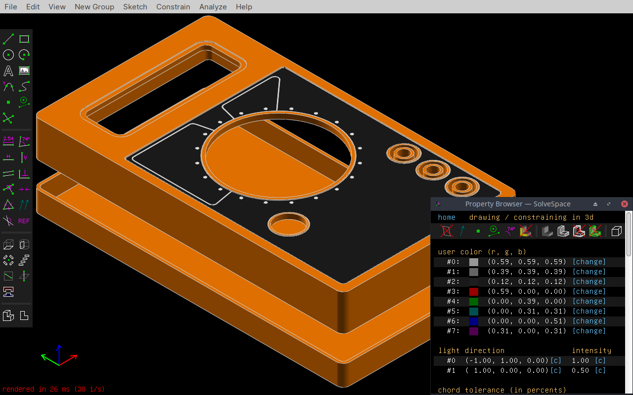 Solvespace screenshot